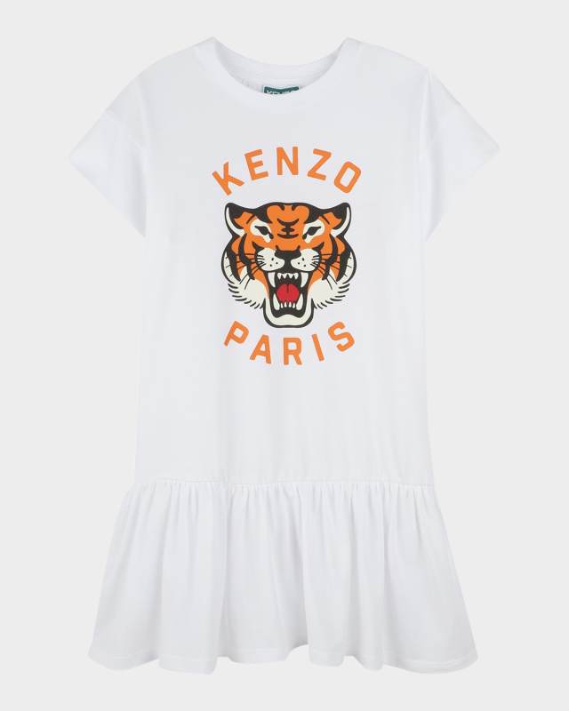 Girl's Tiger Graphic Logo-Print Dress, Size 6-